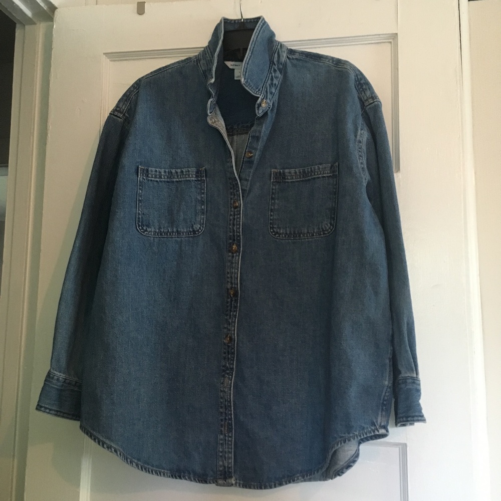 Denim boyfriend shirt